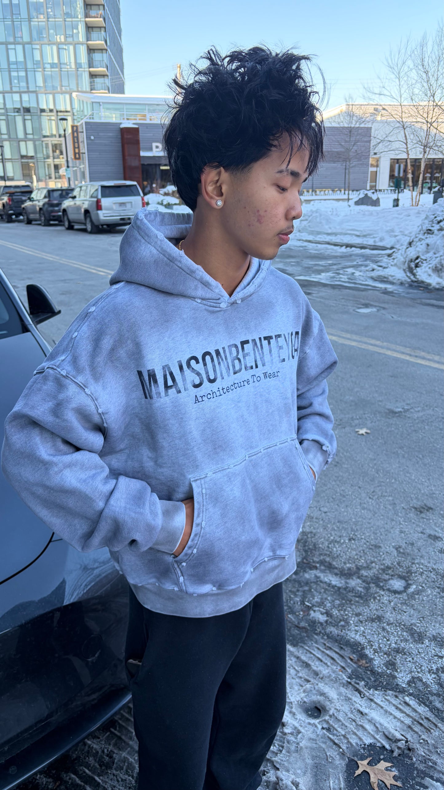 MaisonBenteyga Architecture To Wear Vintage Hoodie