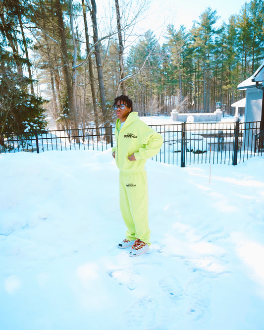 MAISON BENTEYGA "HI-VIS" LIME GREEN SWEATS