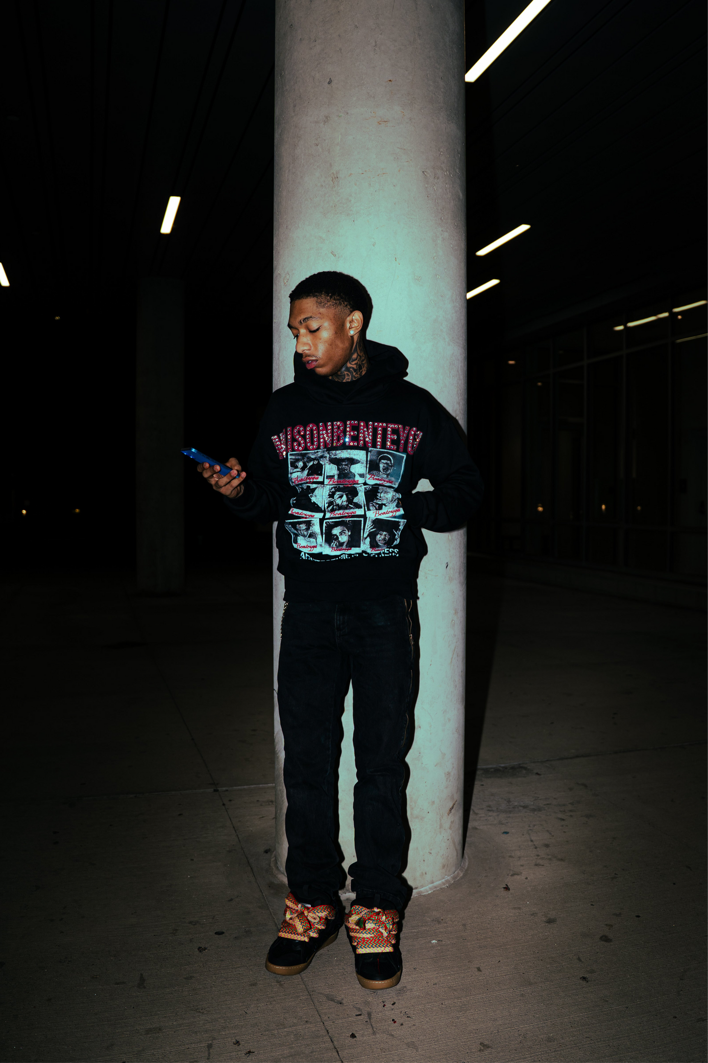 MAISON BENTEYGA " ARCHITECTURE OF STILLNESS" BLACK HOODIE