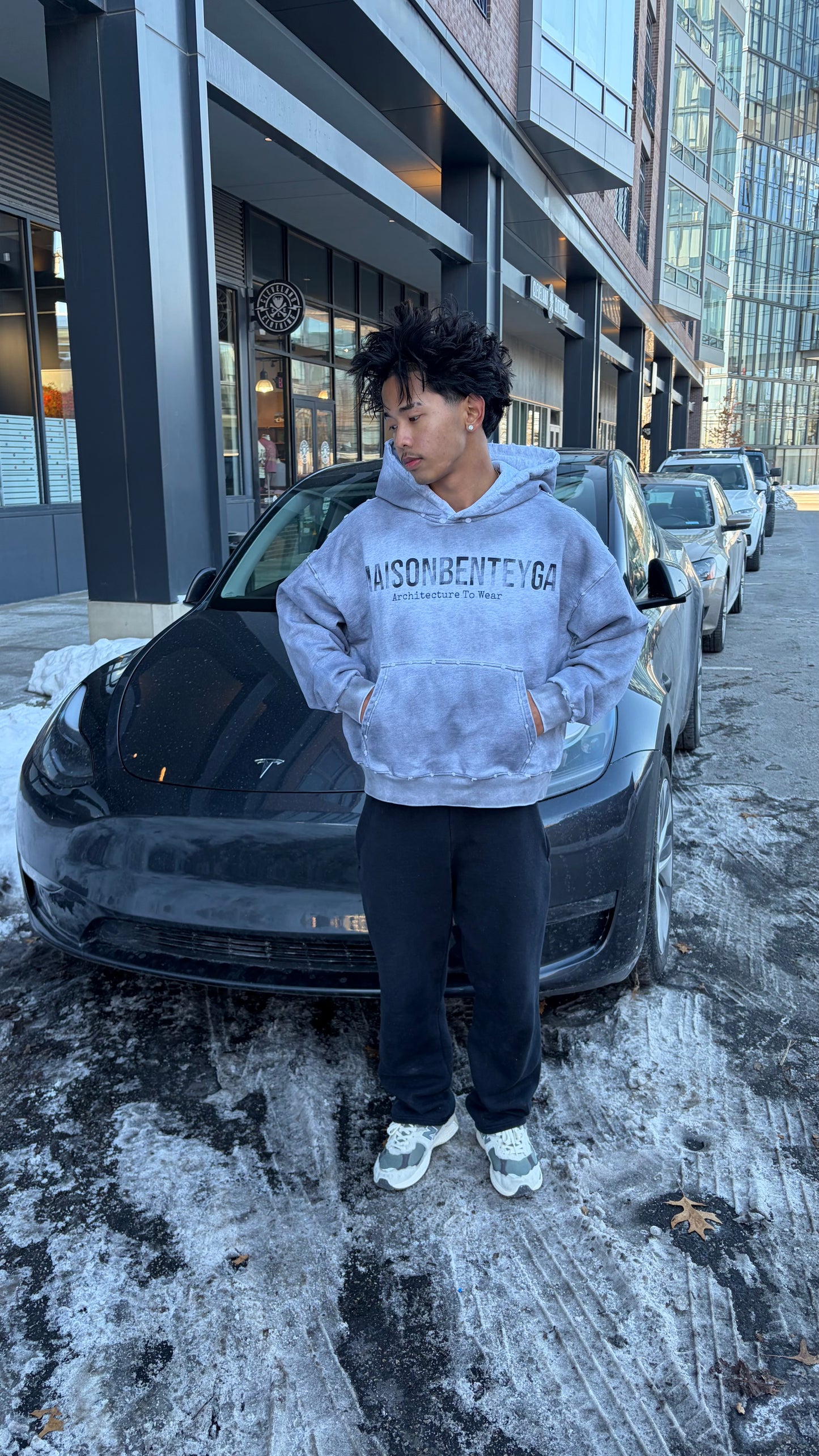 MaisonBenteyga Architecture To Wear Vintage Hoodie