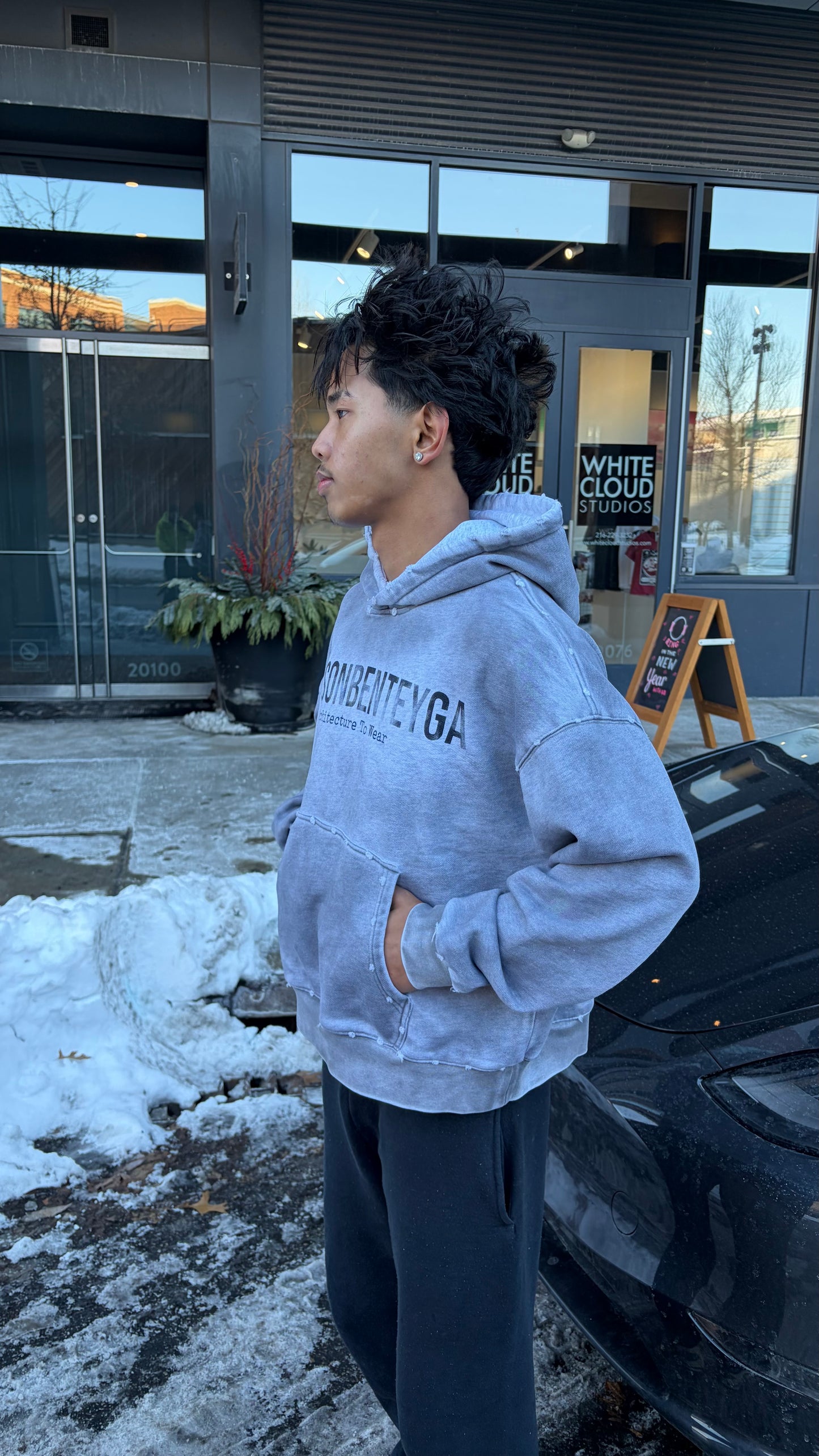 MaisonBenteyga Architecture To Wear Vintage Hoodie