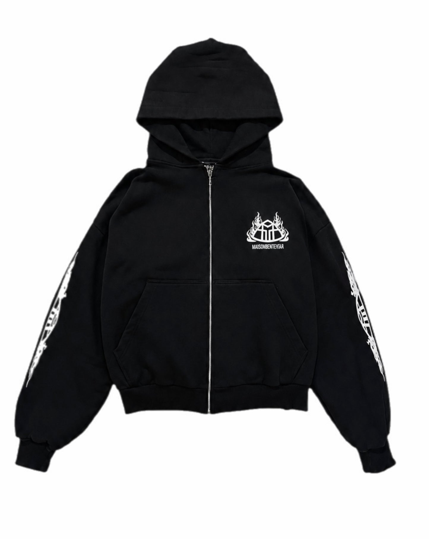 Maison Benteyga Flame Crest Zip-Up
