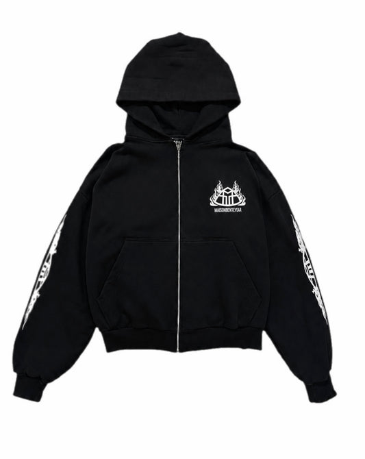 Maison Benteyga Flame Crest Zip-Up