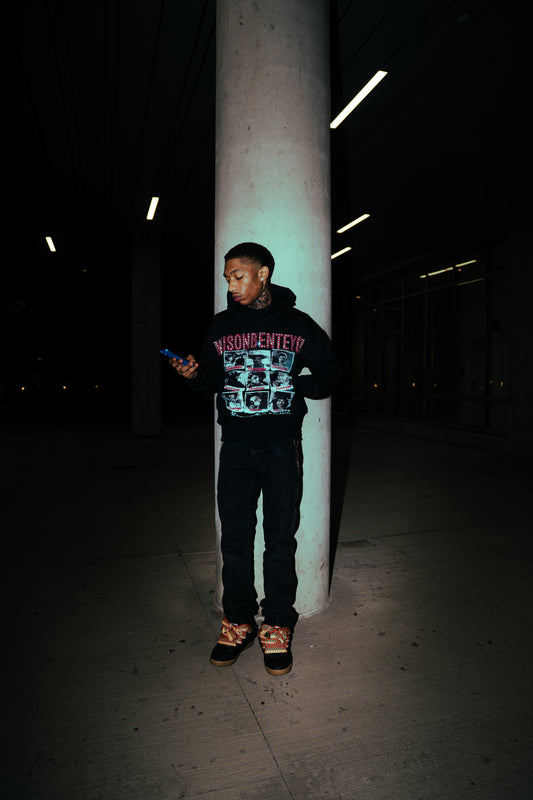 MAISON BENTEYGA " ARCHITECTURE OF STILLNESS" BLACK HOODIE