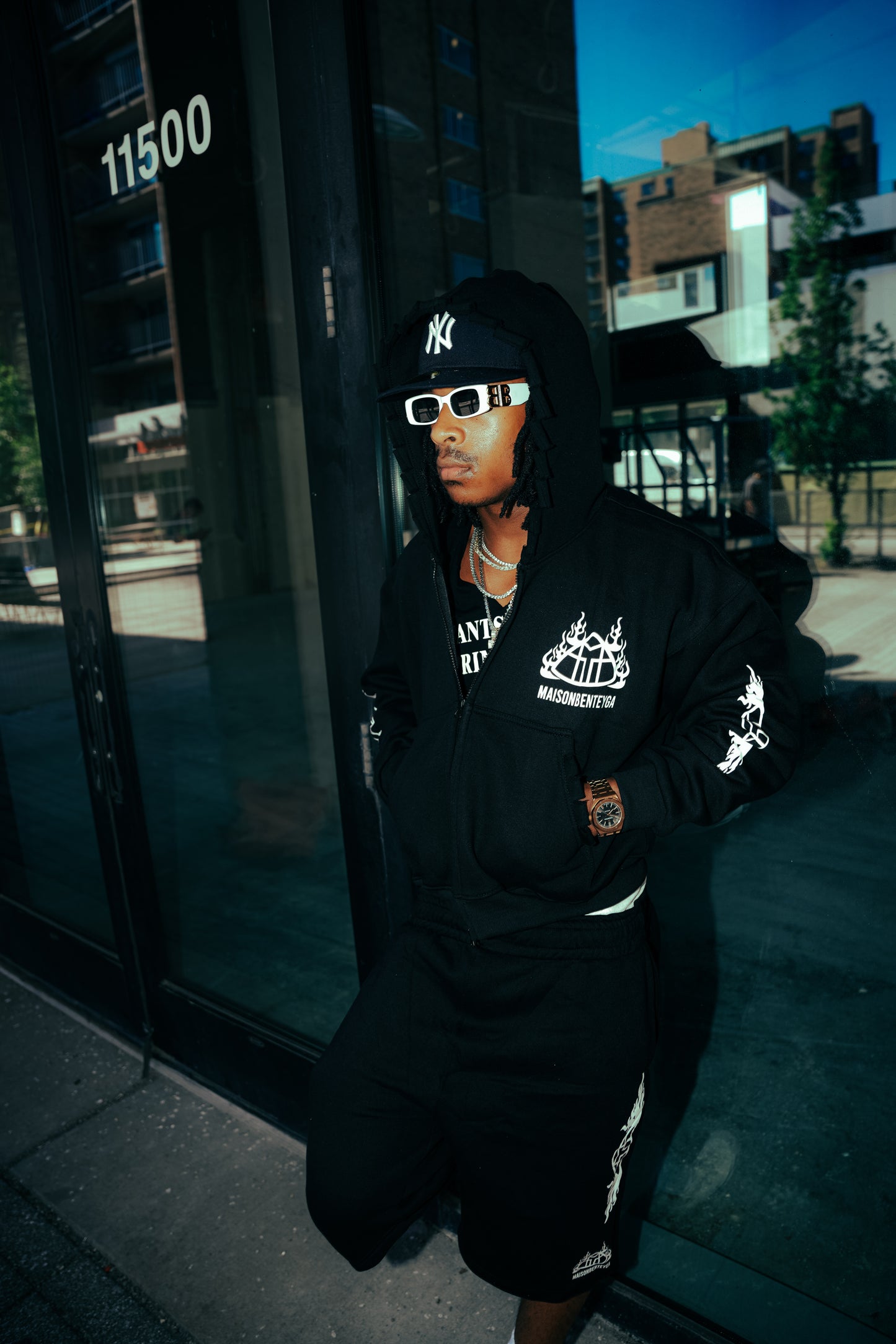 Maison Benteyga Flame Crest Zip-Up