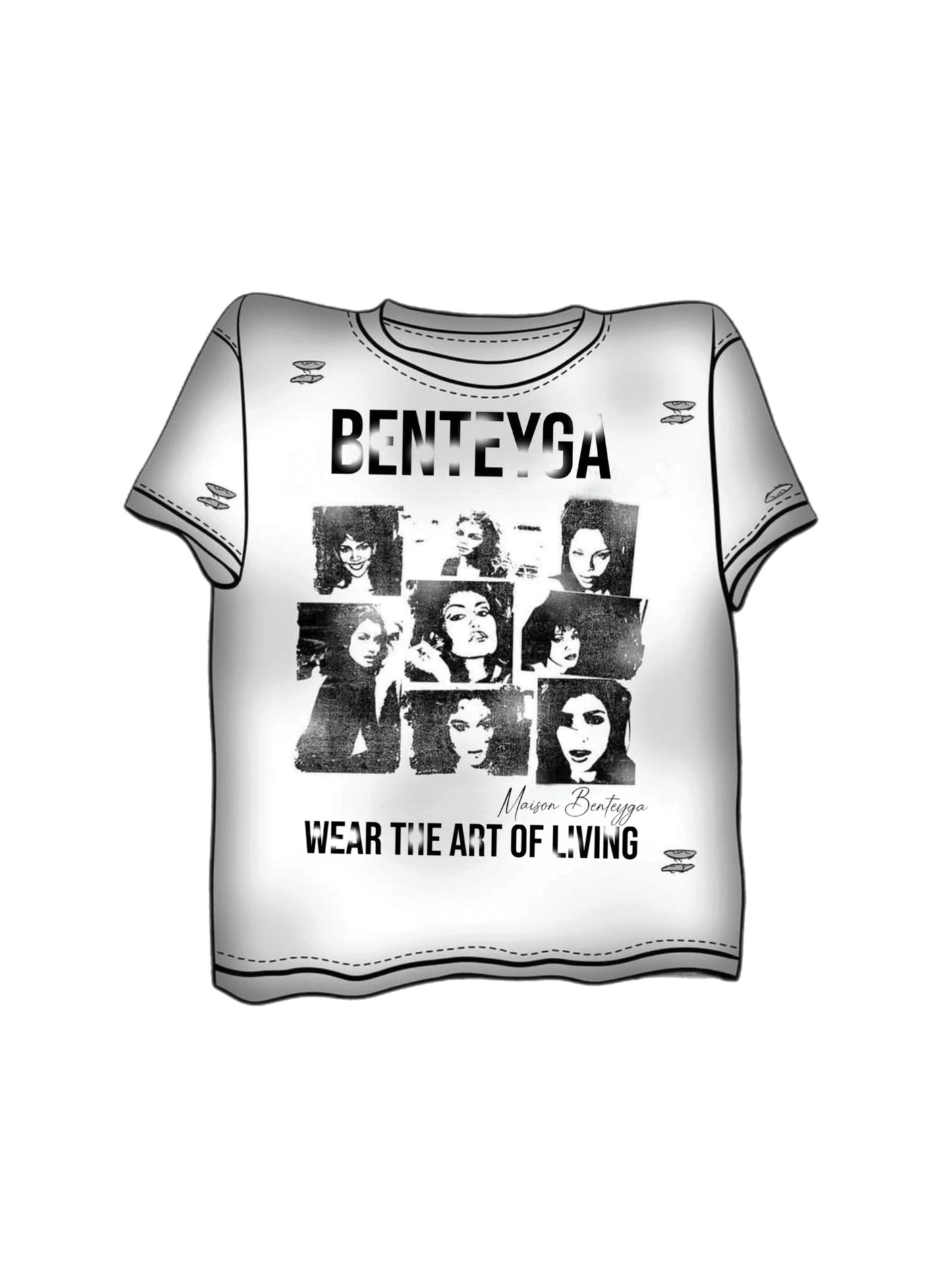 "THE ART OF LIVING" White Tee